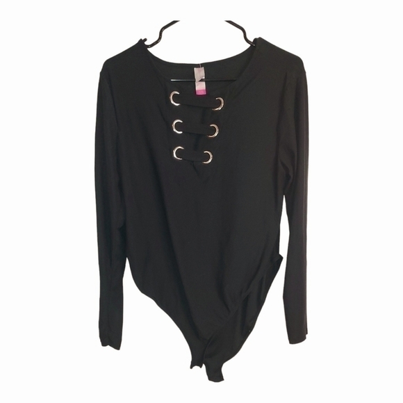 No BOUNDARIES black bodysuit sz XL 15 17 3/$25 - Picture 2 of 8
